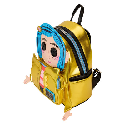 Loungefly Laika Coraline 15th Anniversary Doll Cosplay Mini Backpack - top angle