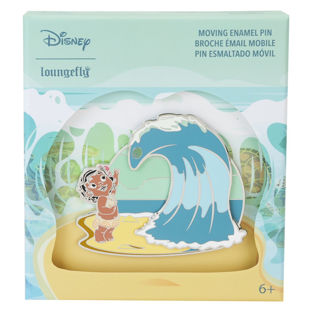 Loungefly Disney Moana Ocean Waves 3" Collector Box Pin - Front