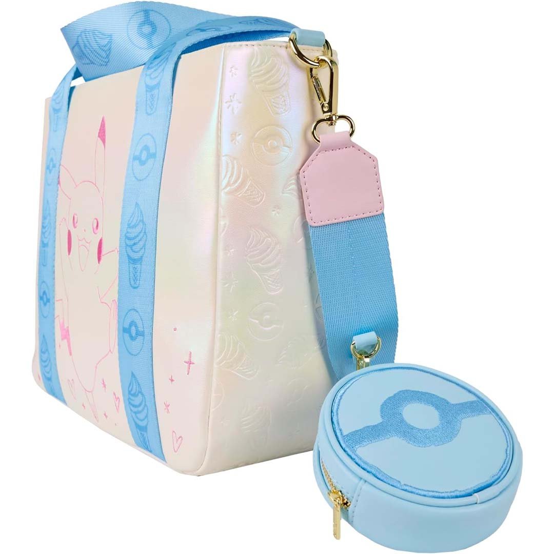 Loungefly Pokémon Iridescent Pikachu Tote Crossbody Bag with Coin Bag