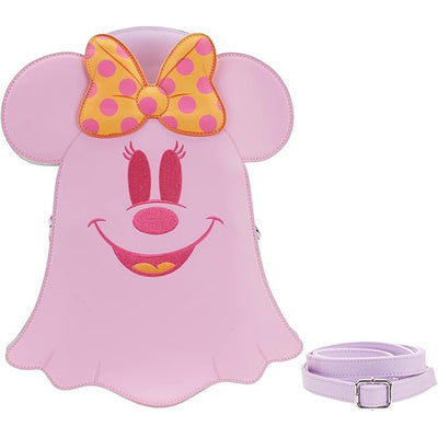 Loungefly Disney Pastel Ghost Minnie and Mickey Glow in the Dark Double Sided Crossbody