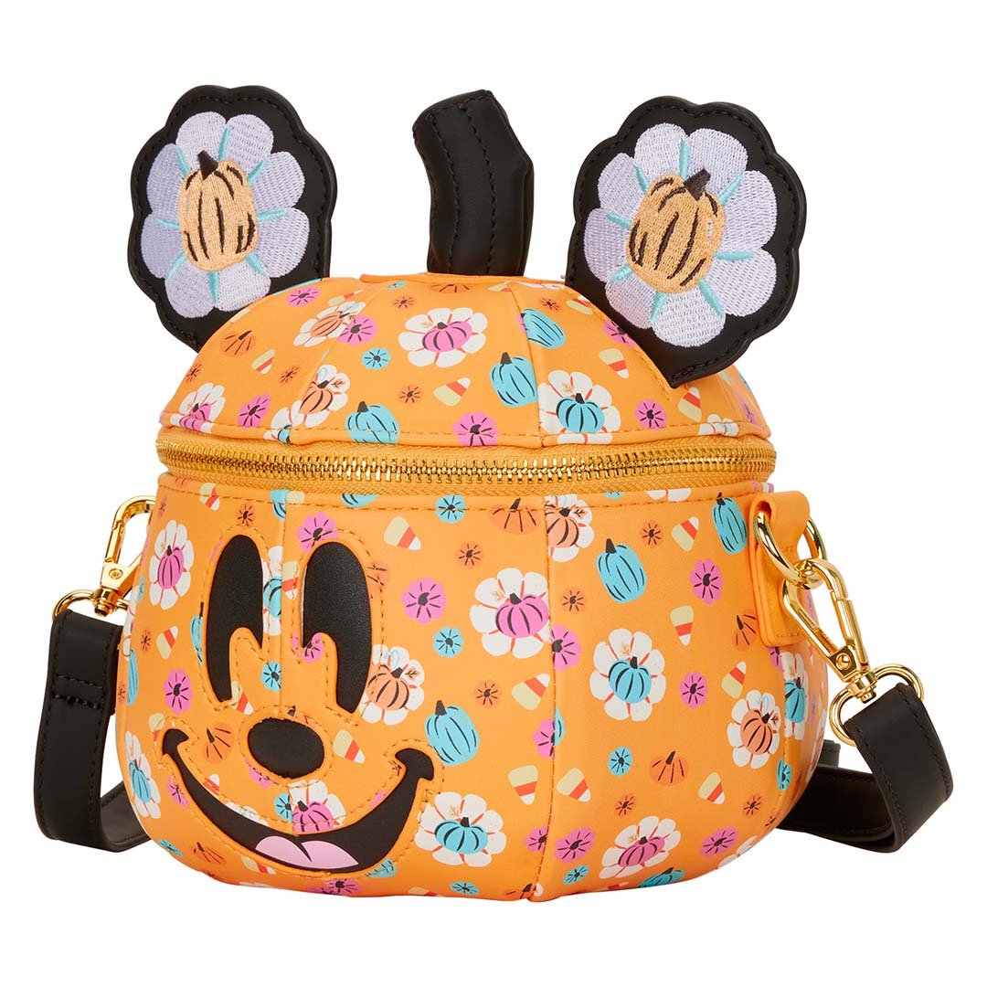 Loungefly Disney Mickey Mouse Floral Pumpkin Head Glow Figural