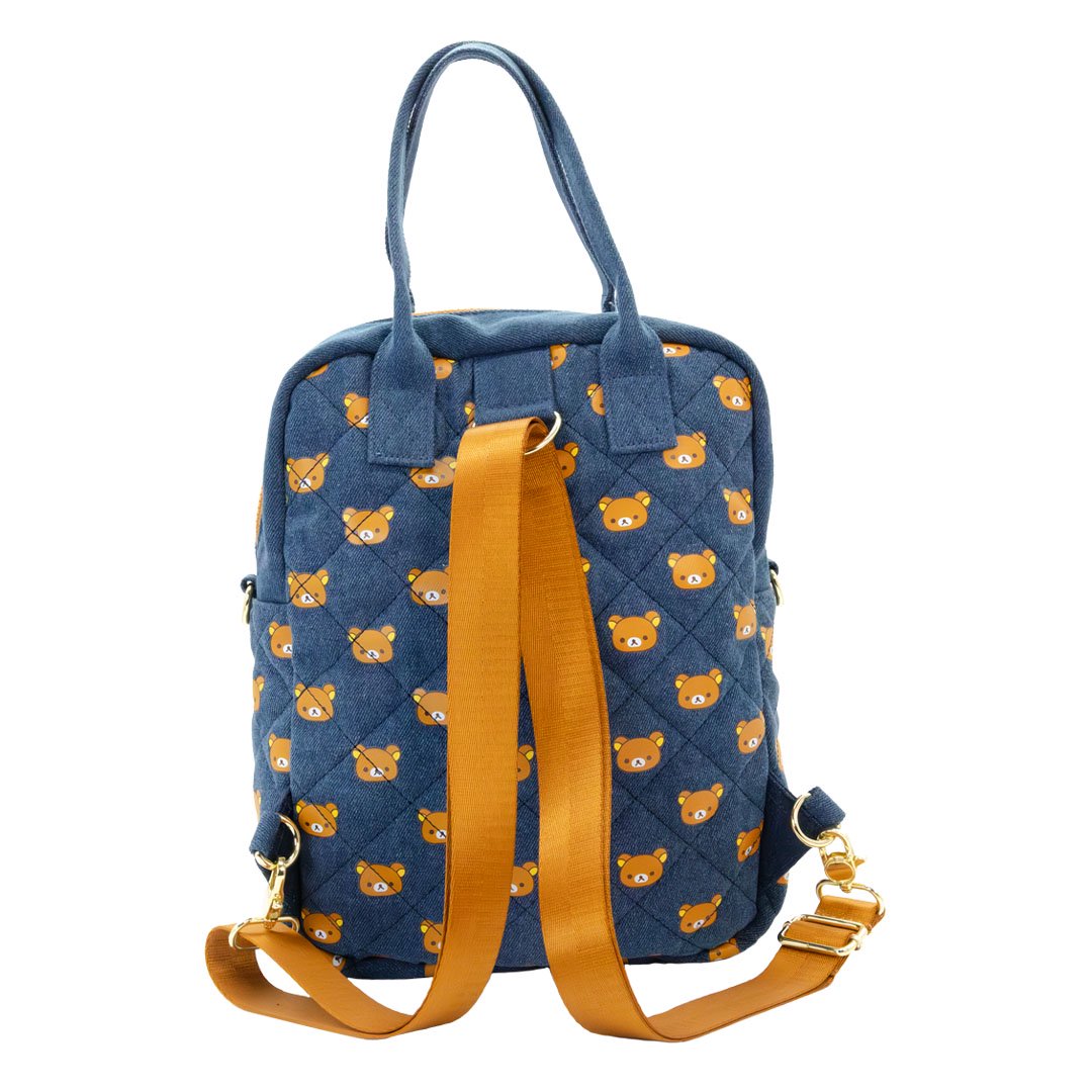 Whatever Makes You Happy Rilakkuma Quilted Reversable Convertible Square Bag