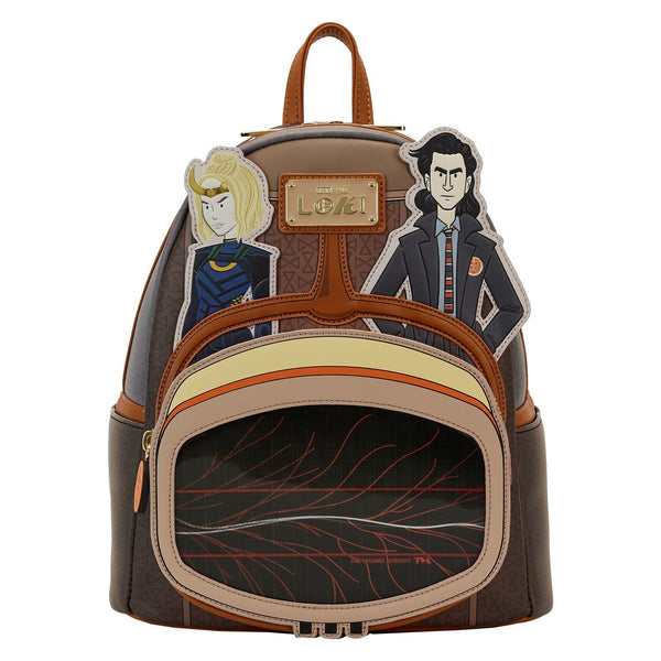 【Lounge Fly】Marvel llic Loki Mini Backpack Amazon.com: Loungefly Avengers Loki with Scepter Pop Mini