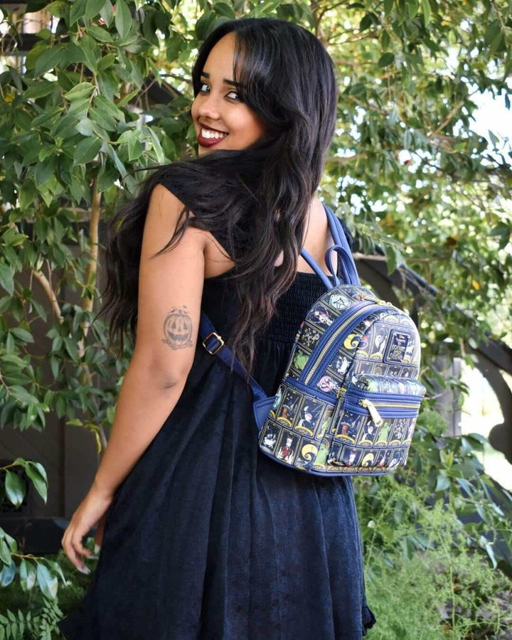 Loungefly Disney Nightmare Before Christmas Allover Print Tarot Mini Backpack - 707 Street Exclusive