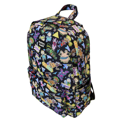 Loungefly Nickelodeon Retro Allover Print Full-Size Nylon Backpack - Side 2