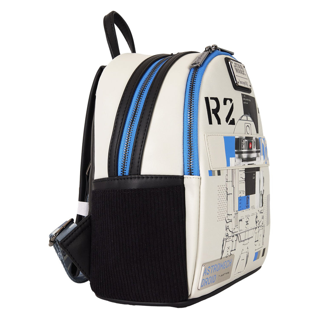 Loungefly Star Wars: The Power of the Force R2-D2 Astromech Droid Light Up Mini Backpack