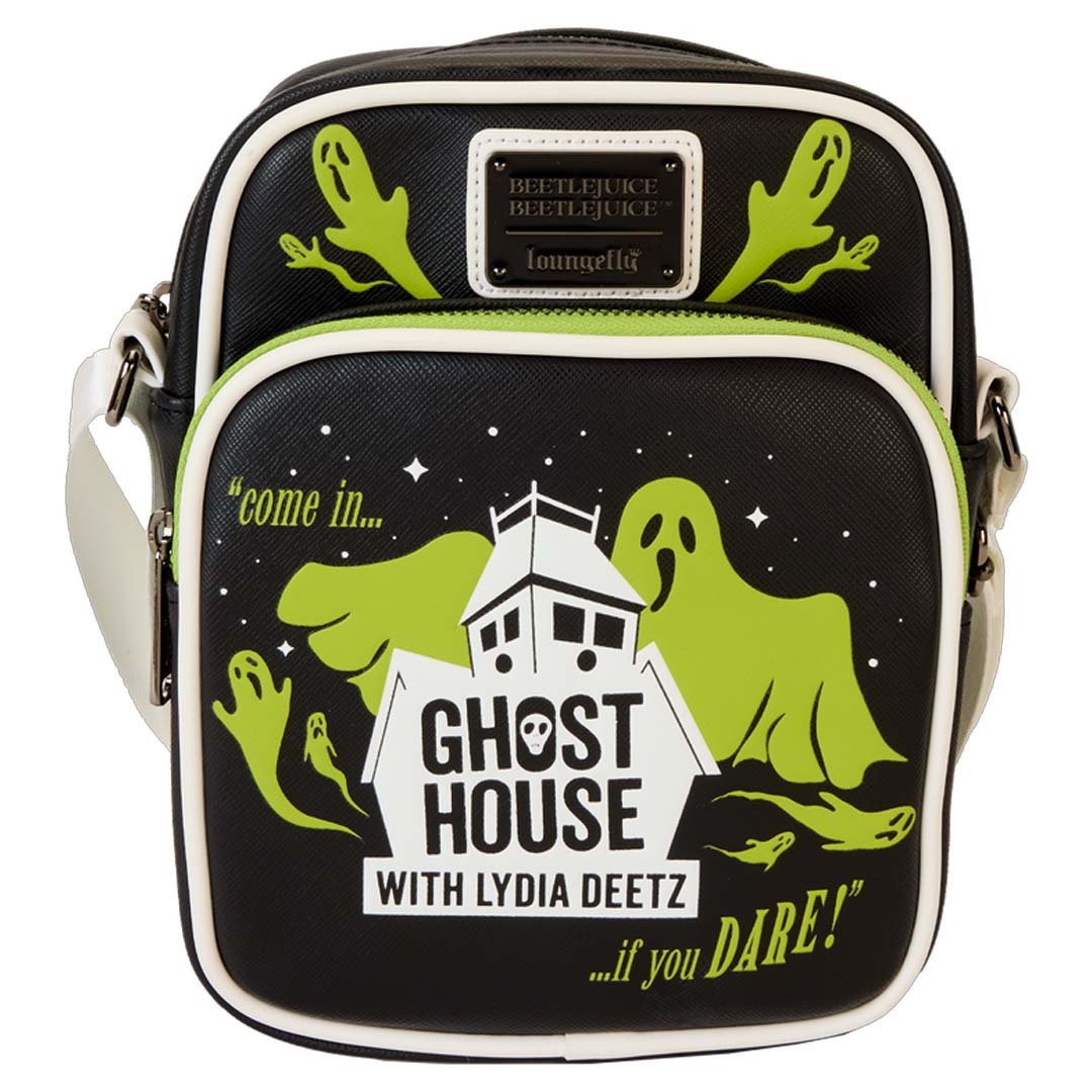 Loungefly Warner Brothers Beetlejuice Beetlejuice Ghost House Glow Crossbody Bag