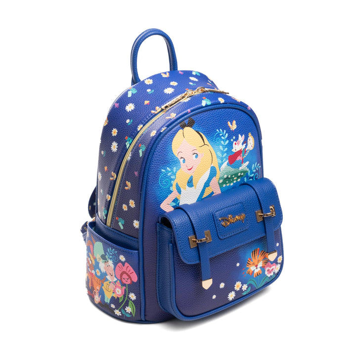 Wondapop Disney Alice In Wonderland Garden Tea Party 11" Vegan Leather Mini Daypack