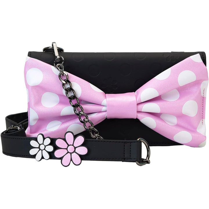 Loungefly Disney Minnie Mouse Floral Rock the Dots Clutch Crossbody