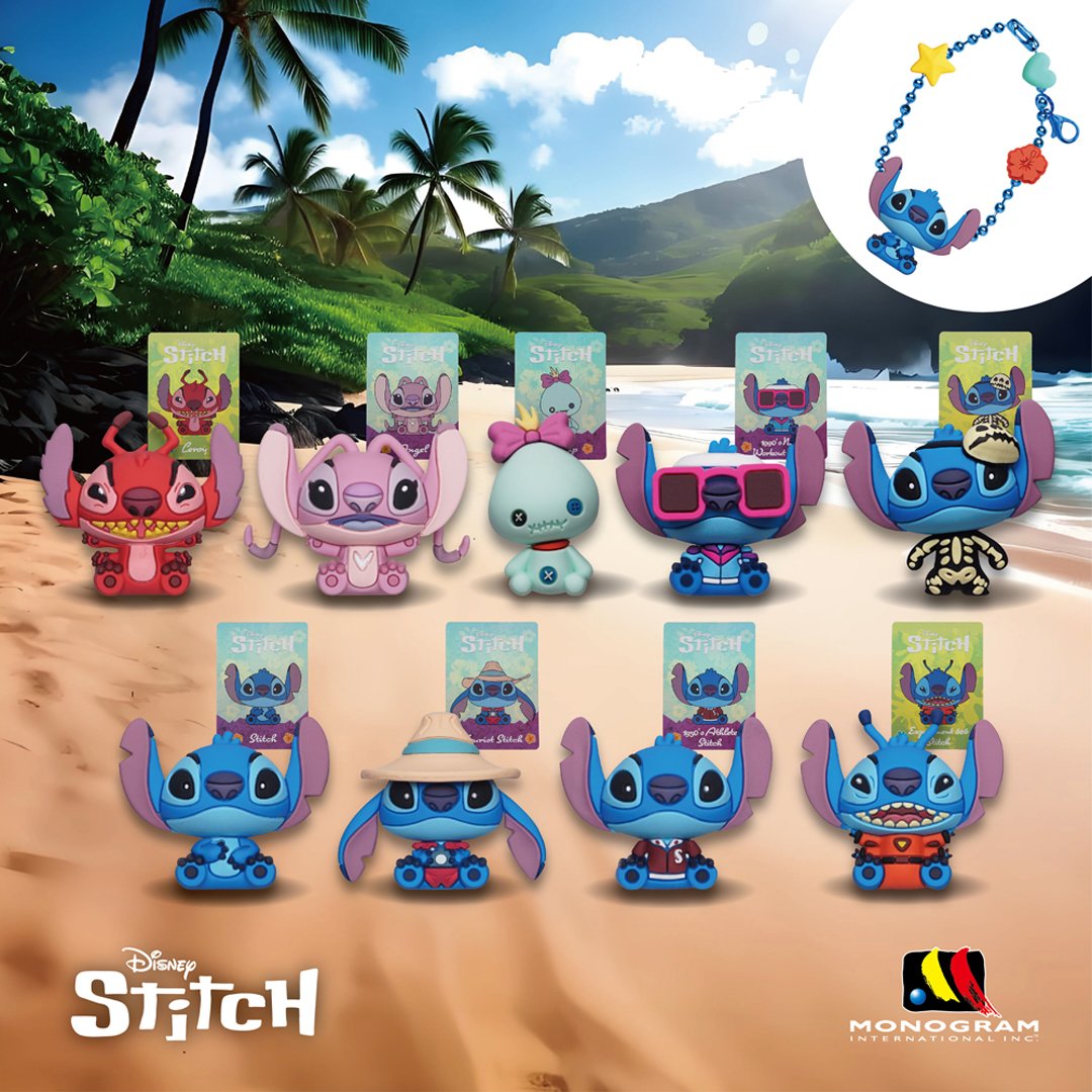 Disney Stitch Charm 3D Foam Bag Clip Blind Bag