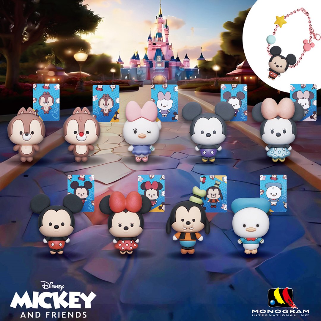 Mickey &amp; Friends Charm 3D Foam Bag Clip Blind Bag