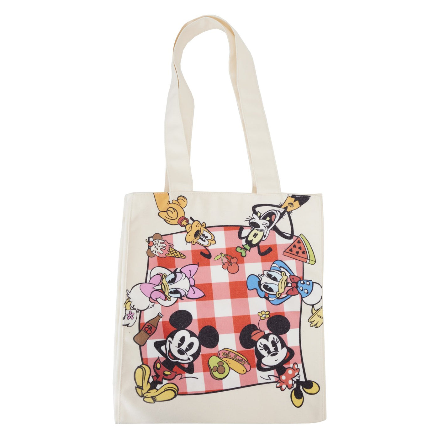 Loungefly Disney Mickey and Friends Canvas Tote Bag - Front