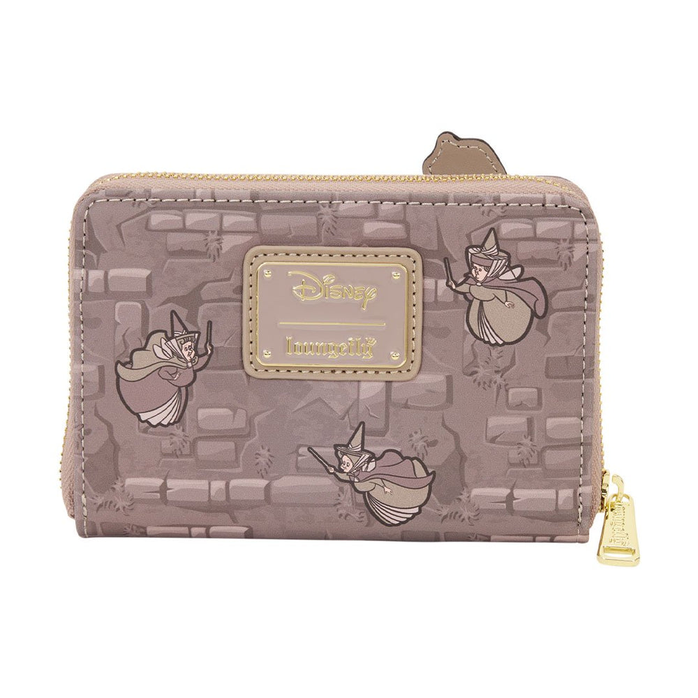 Loungefly Disney Sleeping Beauty Spinning Wheel Zip Around Wallet