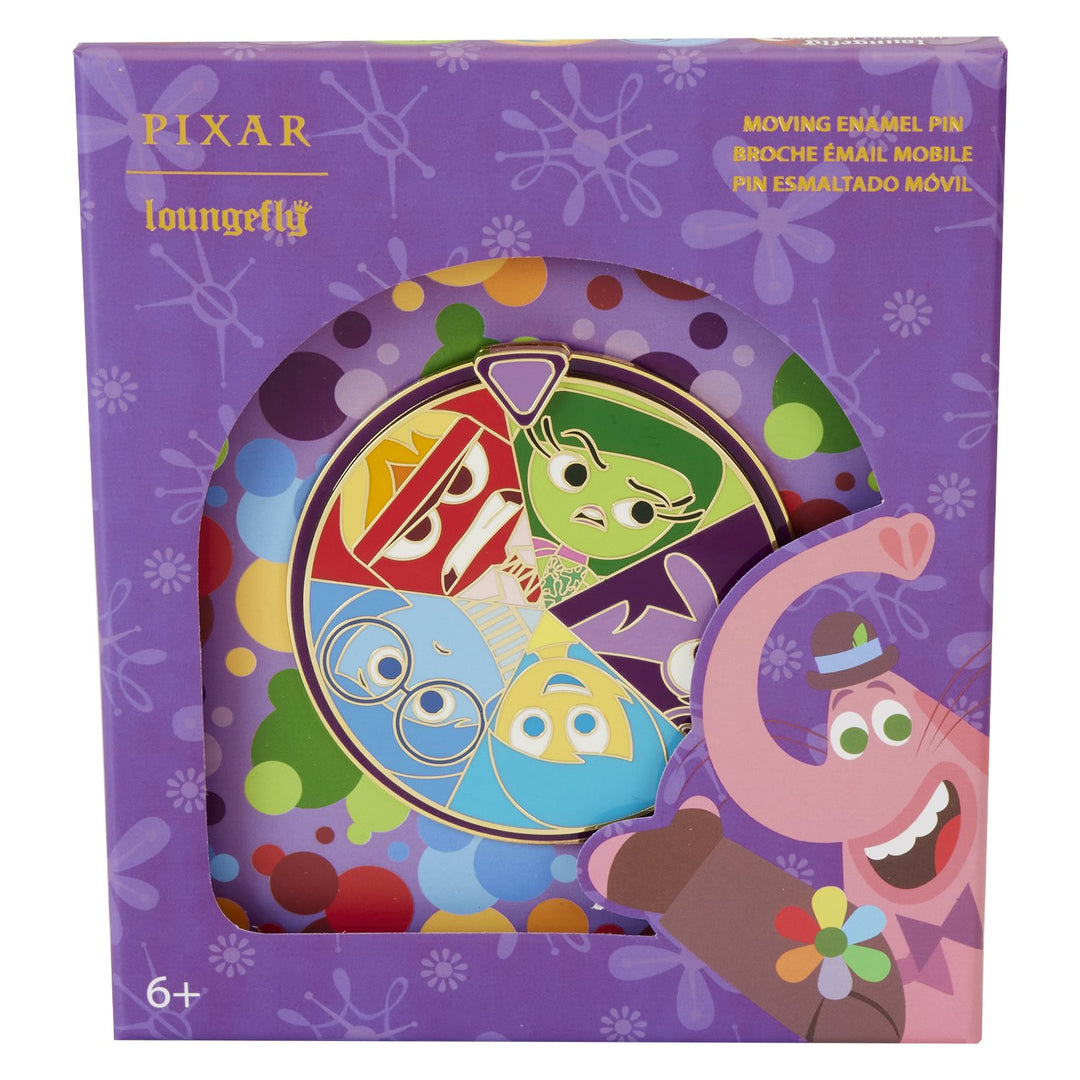 Loungefly Pixar Inside Out Core Memories Spinning 3" Collector Box Pin - Front Packaging