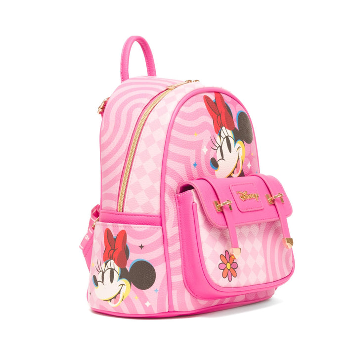 WondaPop Disney Minnie Mouse Glam Vibes 11" Vegan Leather Mini Backpack - Side 2