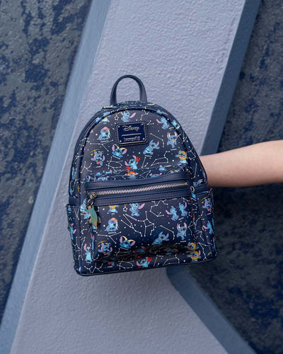 Loungefly Disney Lilo And Stitch Zodiac Glow In The Dark All-Over Print Mini Backpack - 707 Street Exclusive 