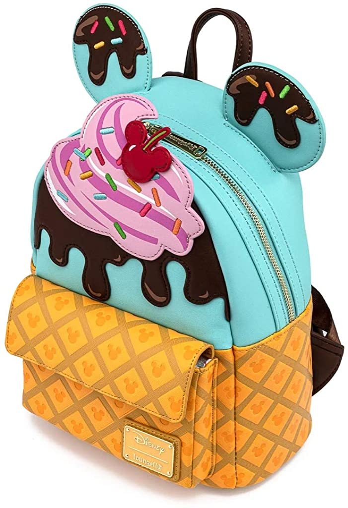Loungefly Disney Mickey &amp; Minnie Sweets Ice Cream Mini Backpack