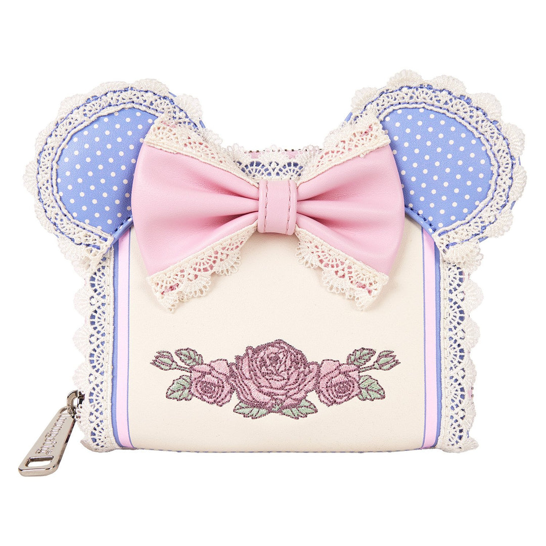 Loungefly Disney Minnie Mouse Floral and Lace Zip Around Wallet