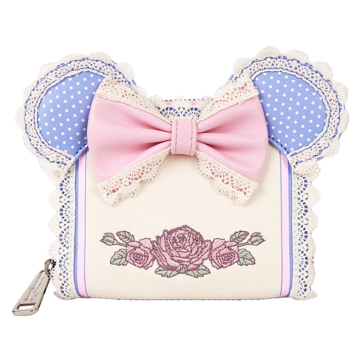 Loungefly Disney Minnie Mouse Floral and Lace Zip Around Wallet