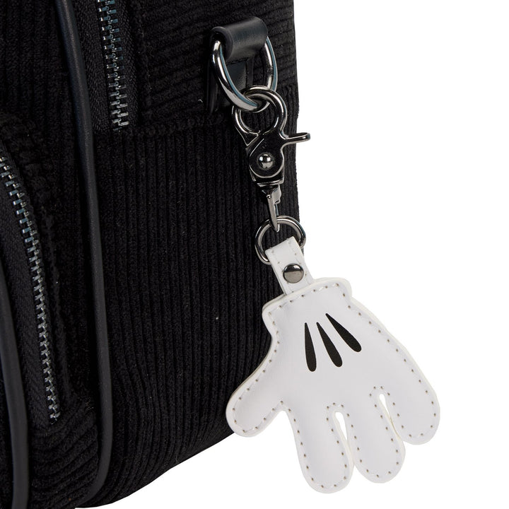 Loungefly Disney Mickey Mouse Classic Corduroy Convertible Mini Backpack &amp; Crossbody Bag