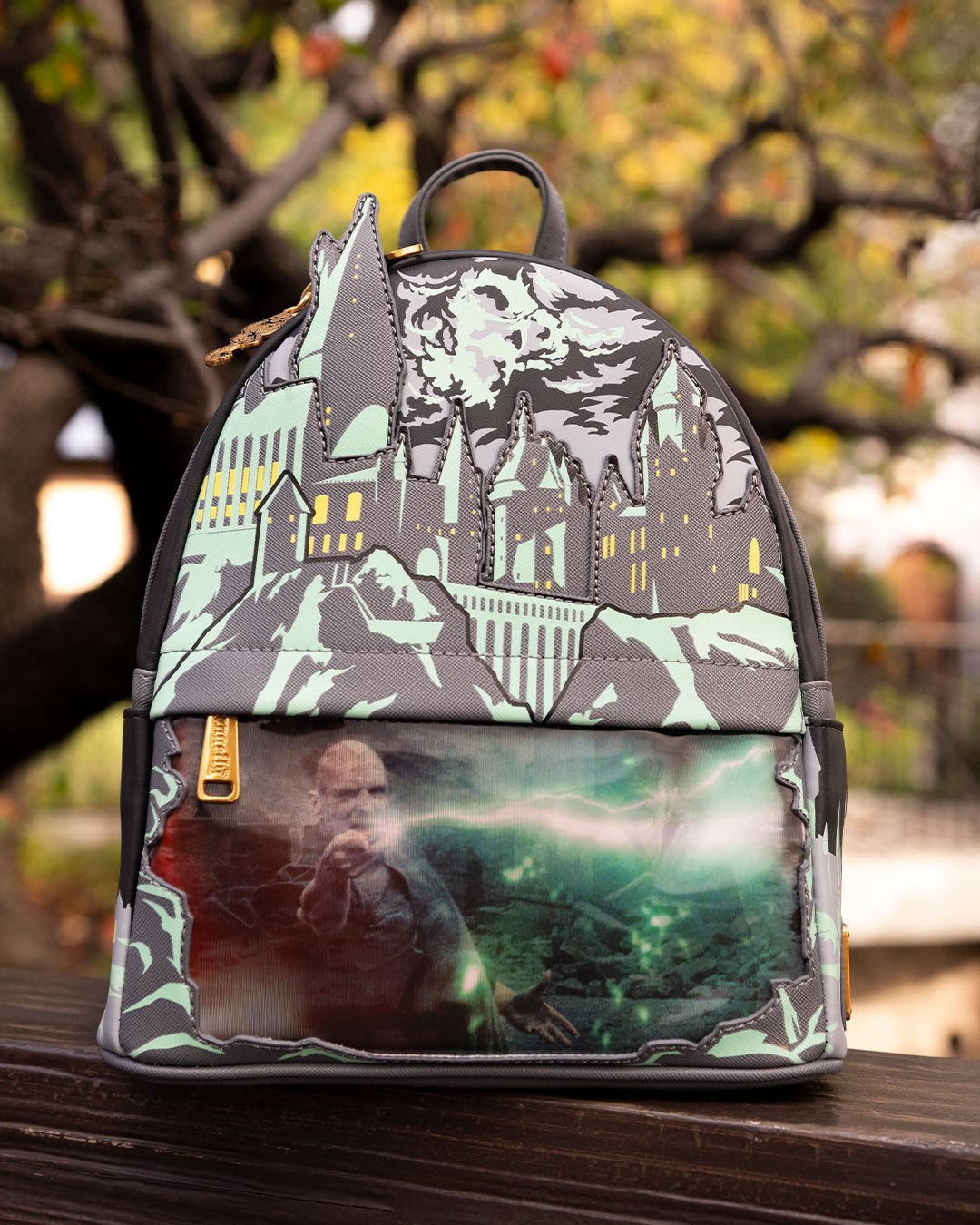 Loungefly Harry Potter Glow in the Dark Battle of Hogwarts Lenticular Mini Backpack - 707 Street Exclusive
