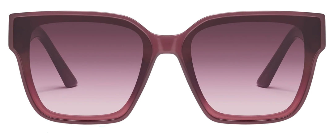Quay - Sunglasses for Men &amp; Women, Square Lenses with UV Protection, Oversized Sunglasses (Drive In, Plum Platinum Pink)