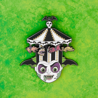 Loungefly Warner Brothers Beetlejuice Carousel Hat Sliding 3" Collector Box Pin - Front