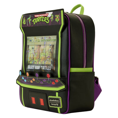 Loungefly Nickelodeon TMNT 40th Anniversary Vintage Arcade Mini Backpack - Side View
