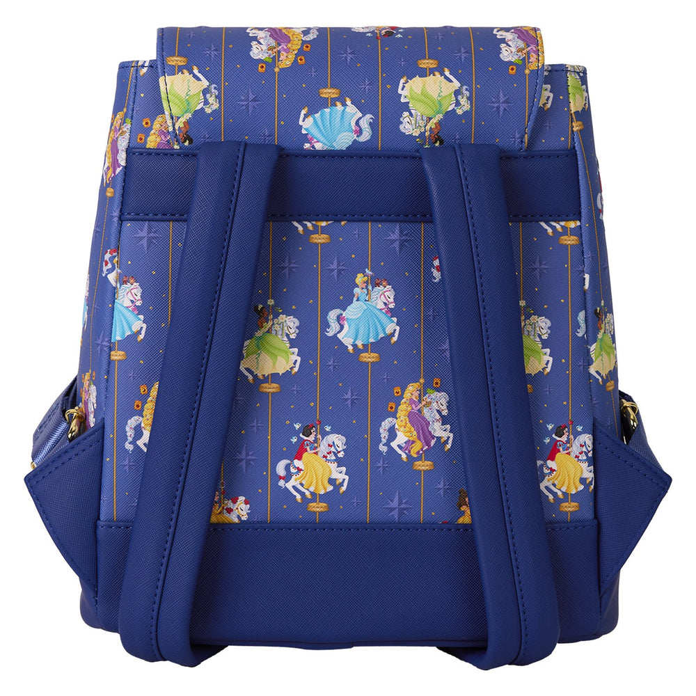 Loungefly Disney Princess Carousel All-Over Print Drawstring Mini Backpack
