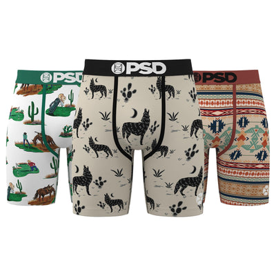 PSD Underwear Men's Hooey Boxer Briefs 3-Pack