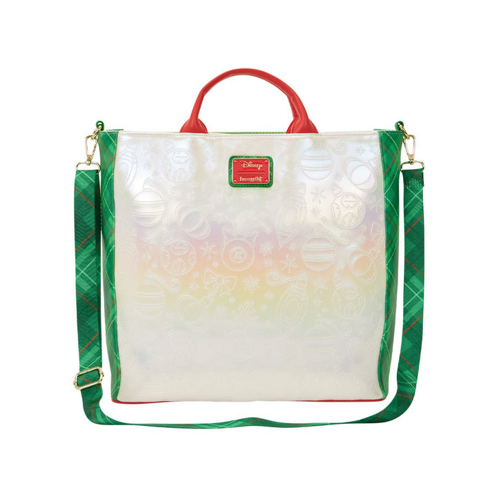 Loungefly Disney Lilo &amp; Stitch Holiday Tote Crossbody Bag