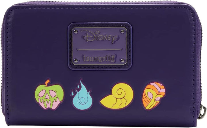 Loungefly Disney Villains In the Dark Zip-Around Wallet
