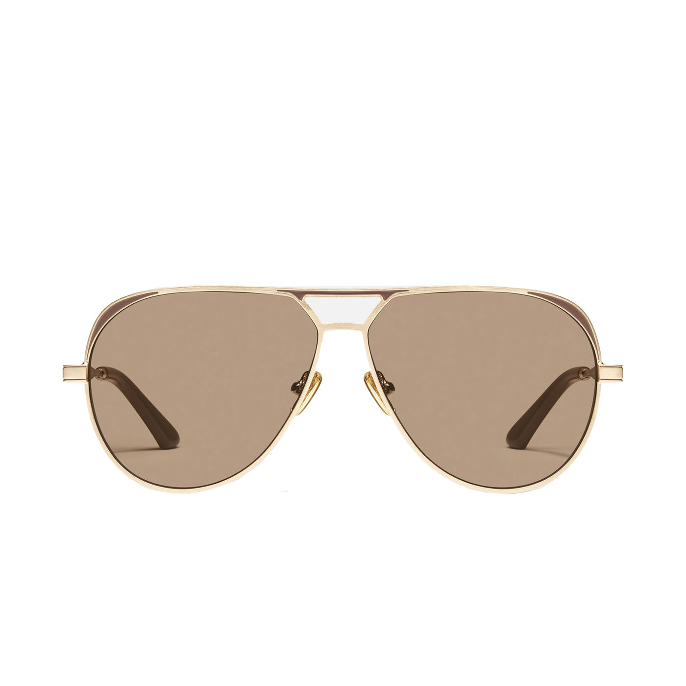 Quay Australia Women's Oversized Open Tab Aviator Sunglasses - Doe - Front