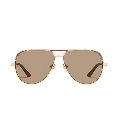 Quay Australia Women's Oversized Open Tab Aviator Sunglasses - Doe - Front