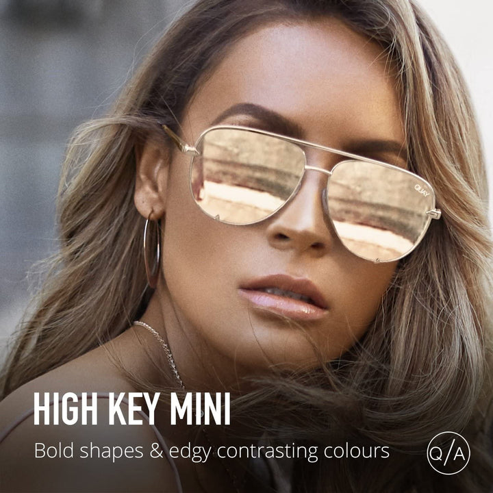 Quay Australia HIGH KEY MINI Classic Unisex Aviator Sunglasses