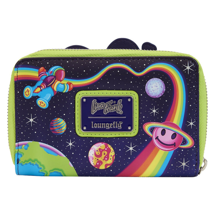 【Lounge Fly】Lisa Frank Glitter Color Block Around Wallet Loungefly Lisa Frank Holographic Glitter Color Block Zip