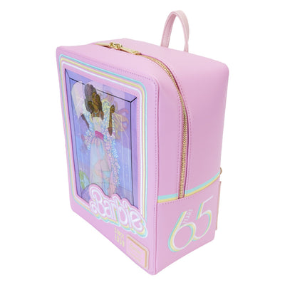 Loungefly Mattel Barbie 65th Anniversary Doll Box Triple Lenticular Mini Backpack - Side Feature 4