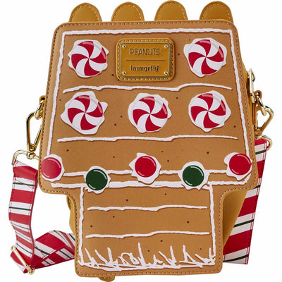 Loungefly Peanuts Snoopy Gingerbread House Figural Crossbody
