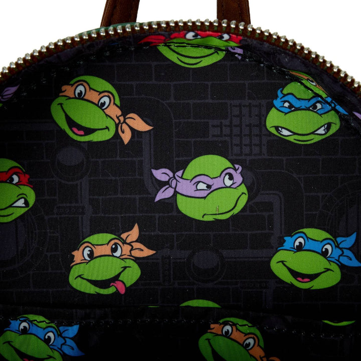 Loungefly Nickelodeon TMNT Figural Shell Convertible Mini Backpack &amp; Crossbody Bag