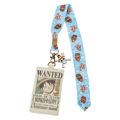 Loungefly Toei One Piece Wanted Lanyard with Card Holder - Front