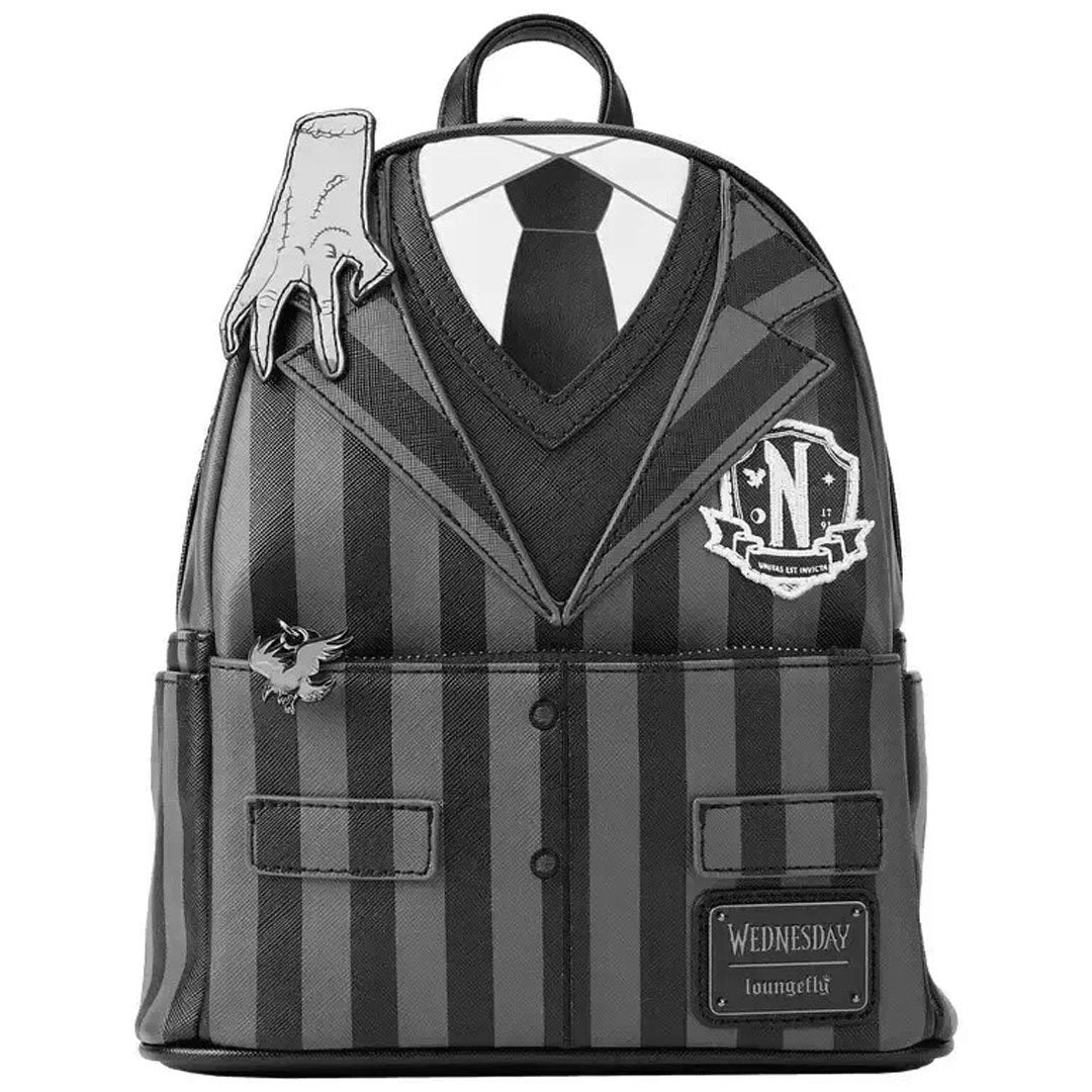 Loungefly Wednesday Addams Nevermore Cosplay Mini Backpack