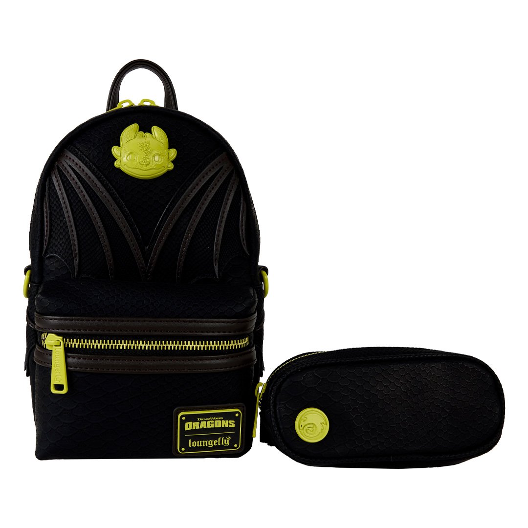 Loungefly DreamWorks How To Train Your Dragon Night Fury Sling Crossbody Bag With Coin Bag