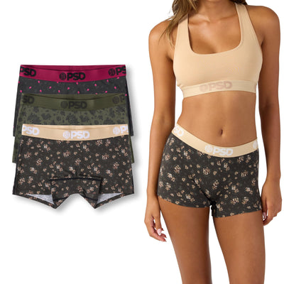 PSD Underwear Women's Floanda Modal Boy Shorts 3-Pack