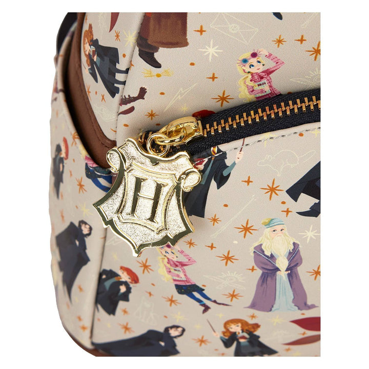 Loungefly Warner Brothers Harry Potter Hogwarts All-Over Print Mini Backpack