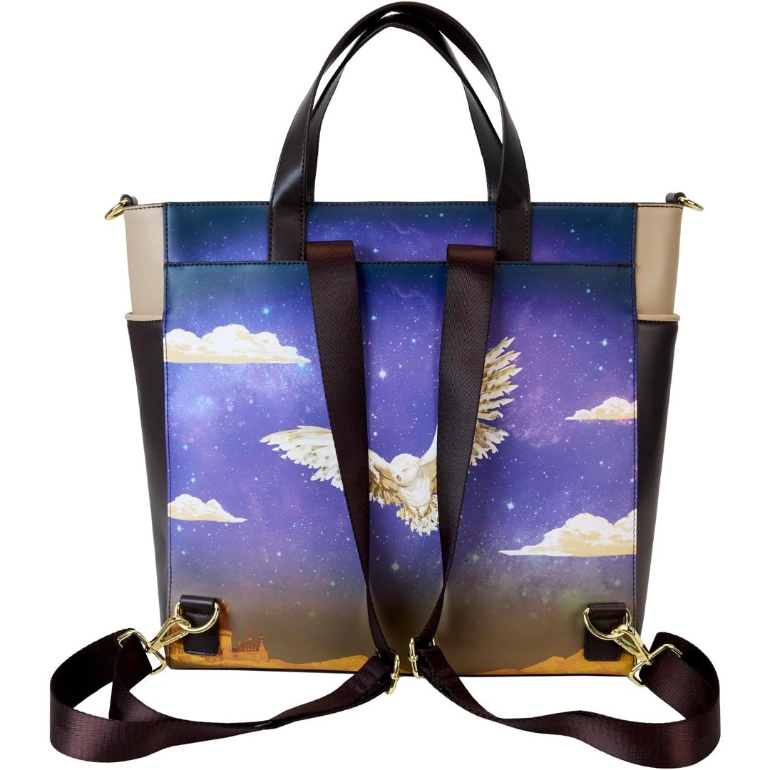 Loungefly Warner Brothers Harry Potter Hogwarts Starry Sky Convertible Backpack &amp; Tote Bag