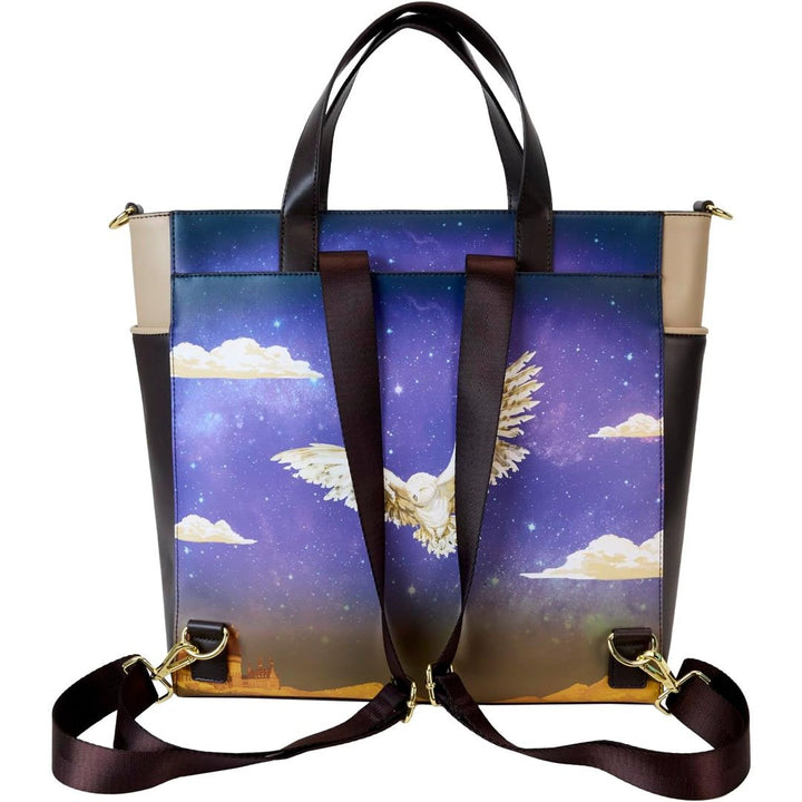 Loungefly Warner Brothers Harry Potter Hogwarts Starry Sky Convertible Backpack &amp; Tote Bag