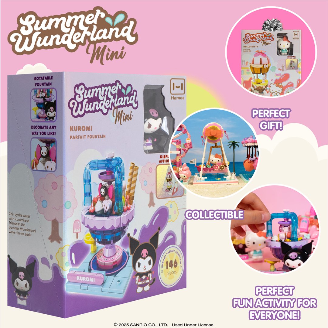 Hamee Sanrio Building Blocks Summer Wunderland - Kuromi Parfait Fountain