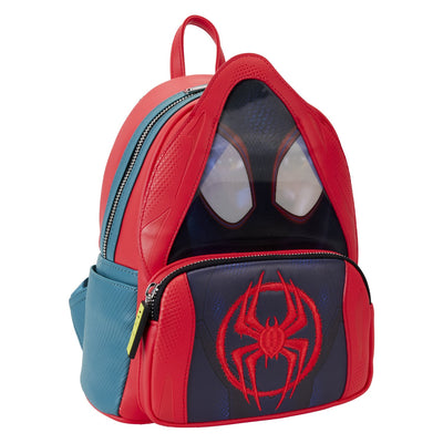Loungefly Marvel Spiderverse Miles Morales Hoody Cosplay Mini Backpack - Lenticular Screen