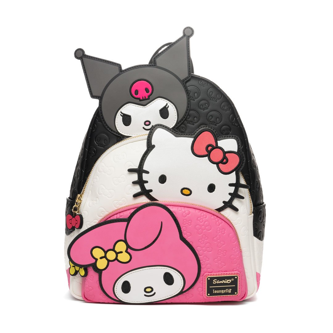 Loungefly Sanrio Kuromi, My Melody, and Hello Kitty Glow In The