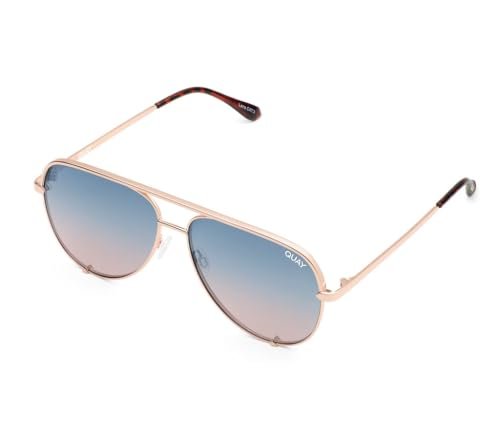 Quay Australia HIGH KEY Classic Unisex Aviator Sunglasses - Angle